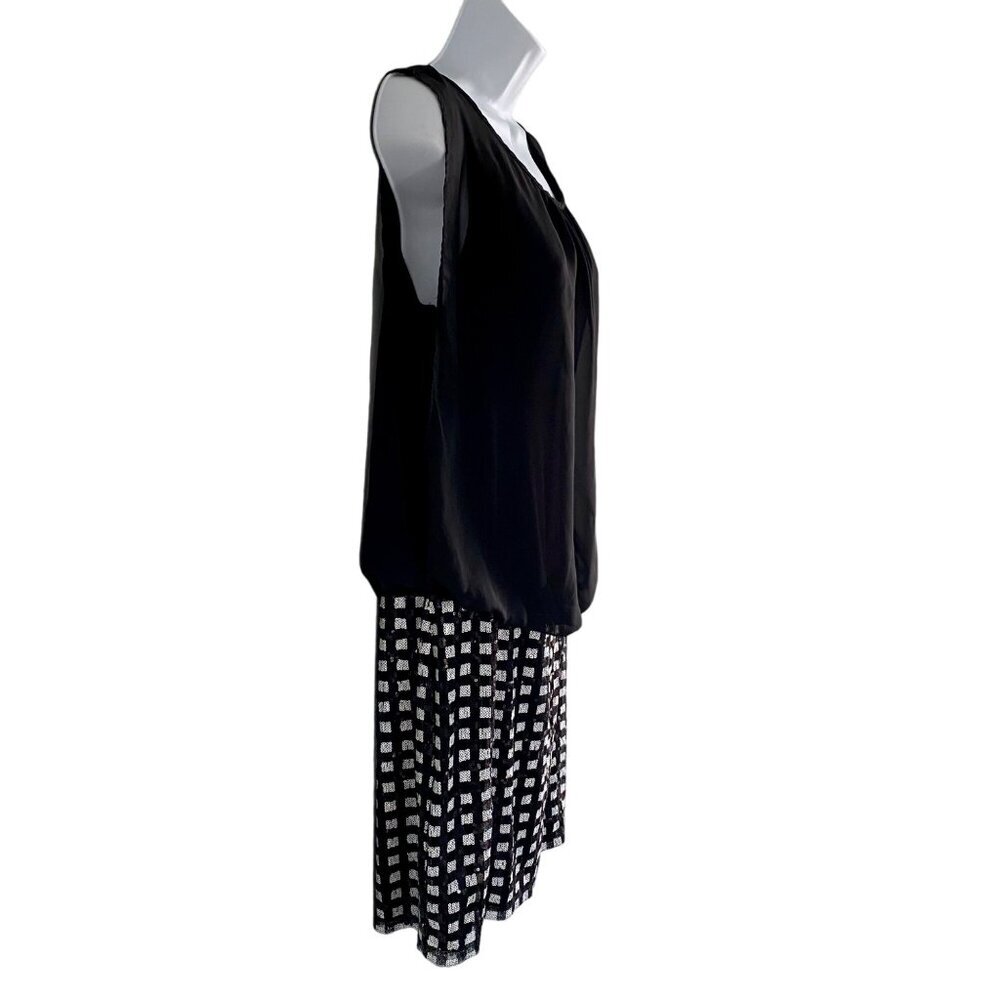 Scarlett Women's Black Sequin Checkered Dress Size 10 - Picture 3 of 11